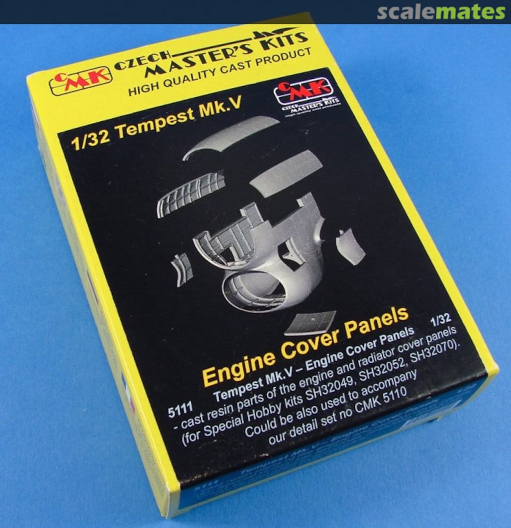 Boxart Tempest Mk.V Engine Cover Panels for Special Hobby Kit 5111 CMK