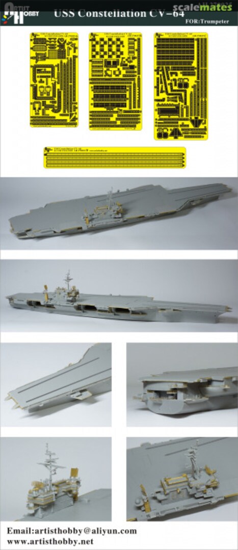 Boxart USS Constellation CV-64 basic set AH 270025 Artist Hobby Boxart USS Constellation CV-64 basic set AH 270025 Artist Hobby