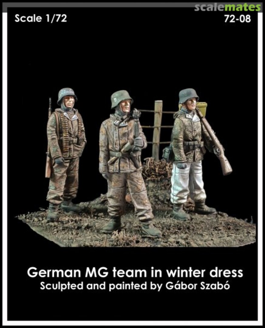 Boxart German MG Team in winter dress 72-08 Black Army Modells