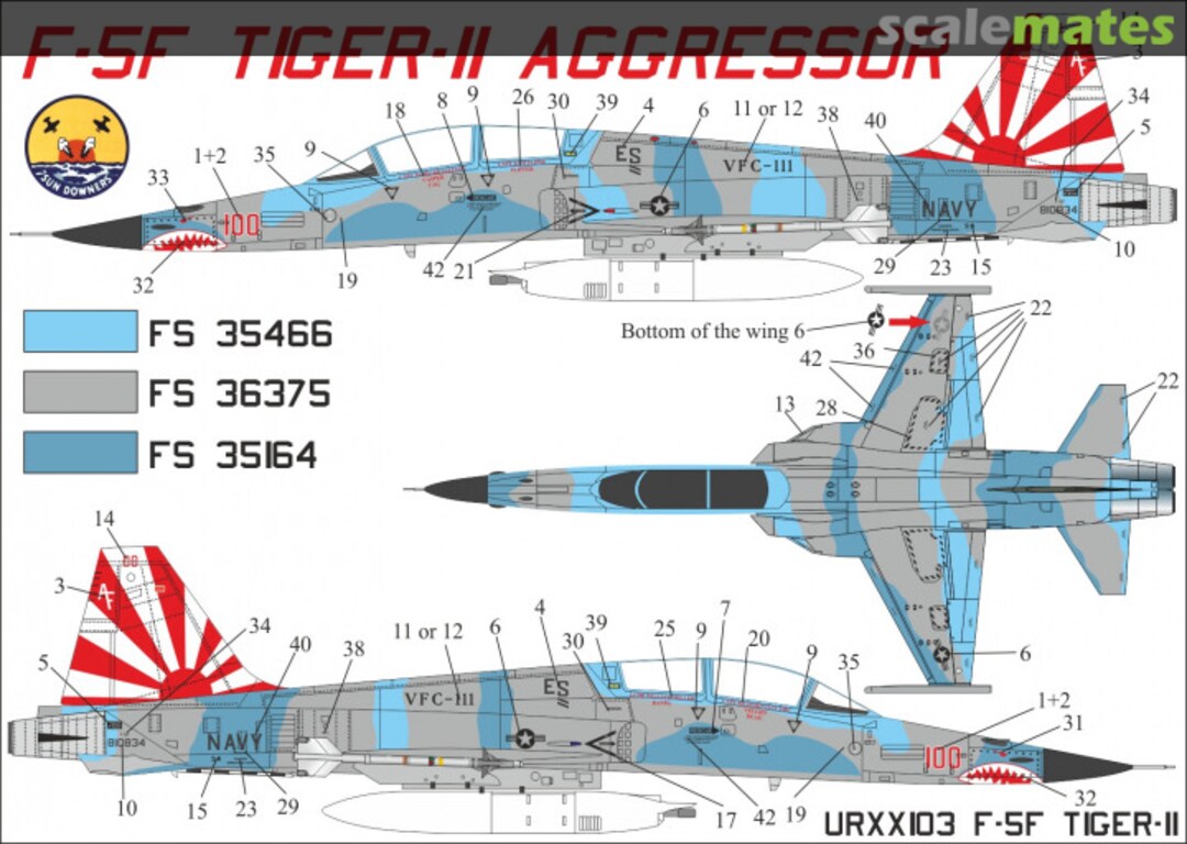 Boxart F-5F Tiger-II Aggressor VFC-111 UR32103 UpRise Boxart F-5F Tiger-II Aggressor VFC-111 UR32103 UpRise