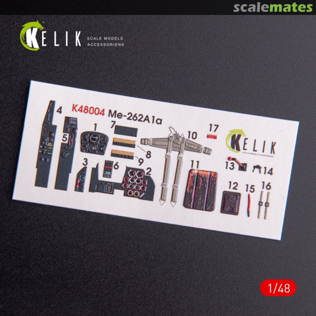 Boxart ME-262A1 interior 3D decals for Tamiya kit K48004 KELIK Boxart ME-262A1 interior 3D decals for Tamiya kit K48004 KELIK