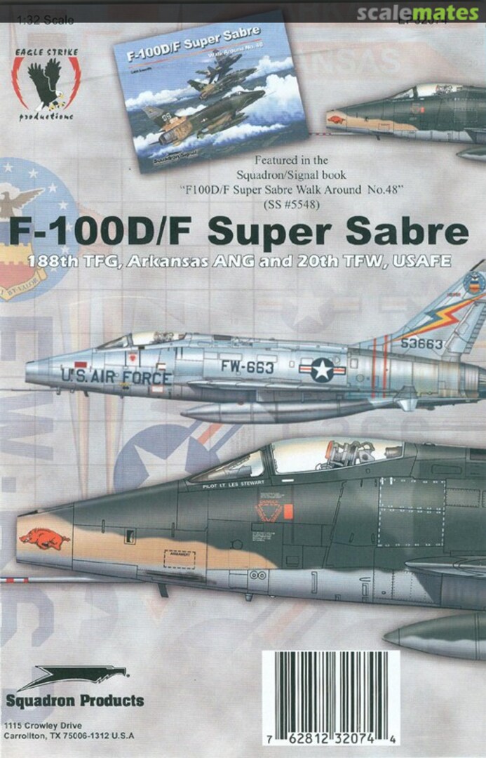 P32-015 F-100D SUPER SABRE CAM PRO DECAL GEORGIA ANG 1//32 SCALE