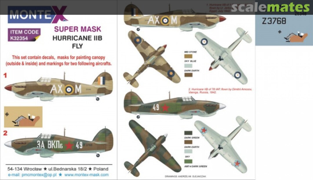 Boxart Hawker Hurricane Mk.IIB K32354 Montex Boxart Hawker Hurricane Mk.IIB K32354 Montex