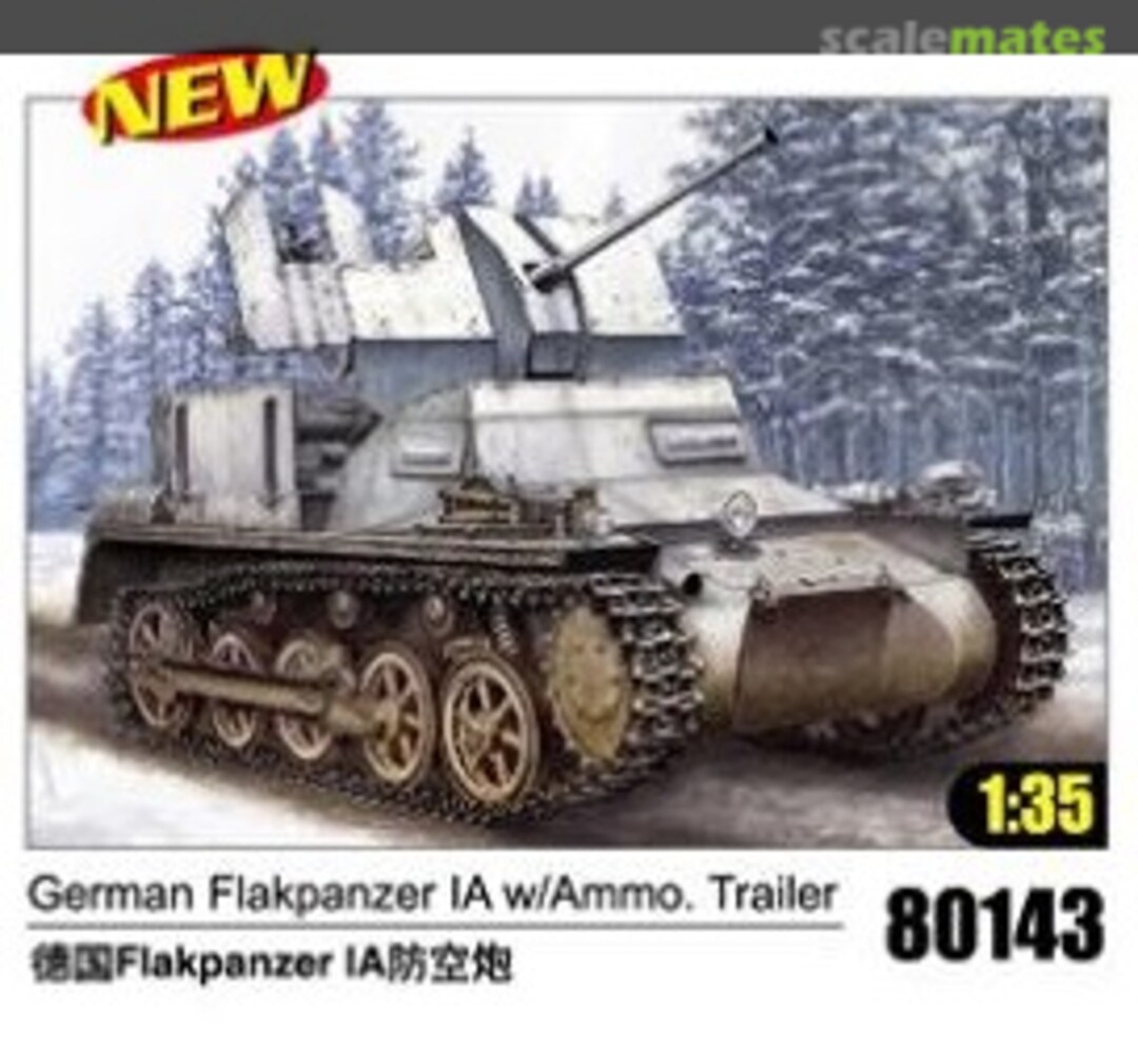 Boxart Flakpanzer 1A w/ Ammo. Trailer 80143 HobbyBoss