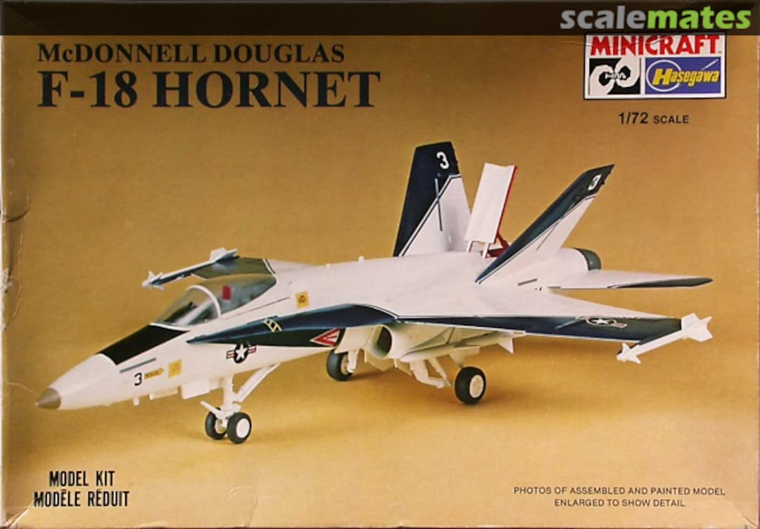 Boxart McDonnell Douglas F-18 Hornet 01154 Minicraft Hasegawa