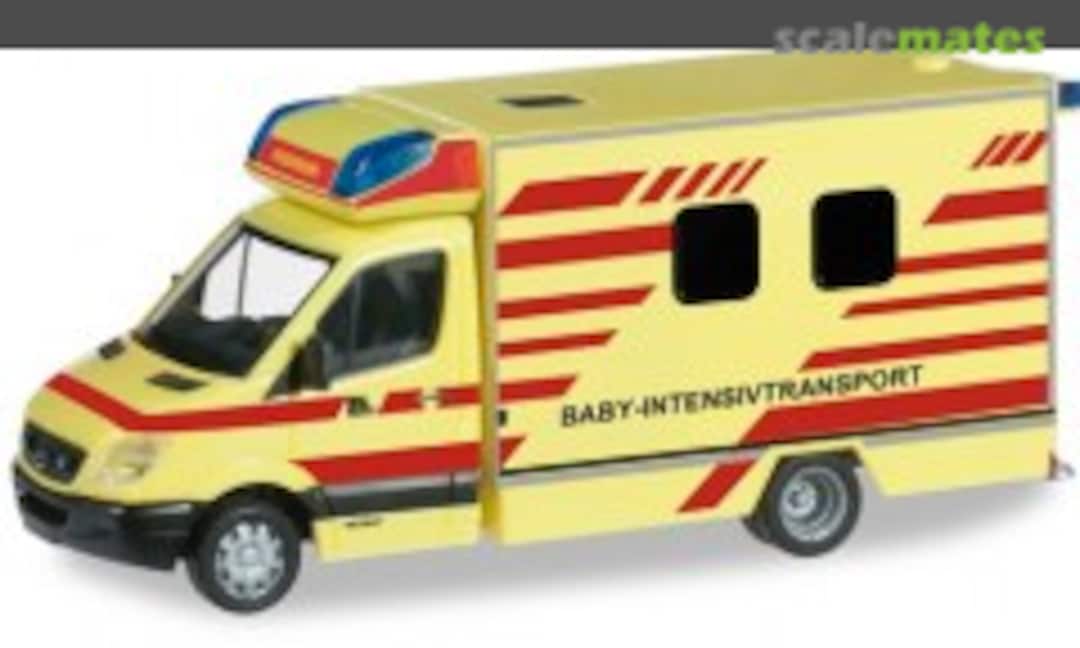 1:87 Mercedes-Benz Sprinter Fahrtec baby rescue vehicle "Dresden fire department" (Herpa 091565)