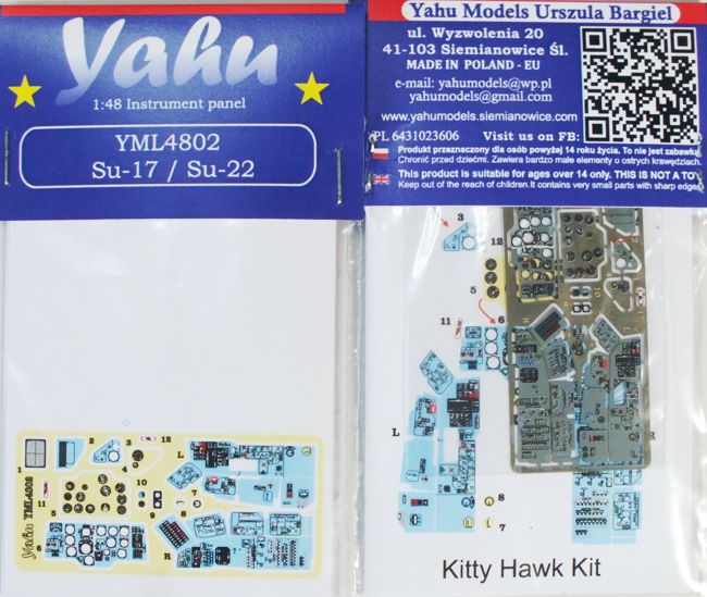 YAHU YML4802 Su-17 Su-22 1//48 Instrument panel