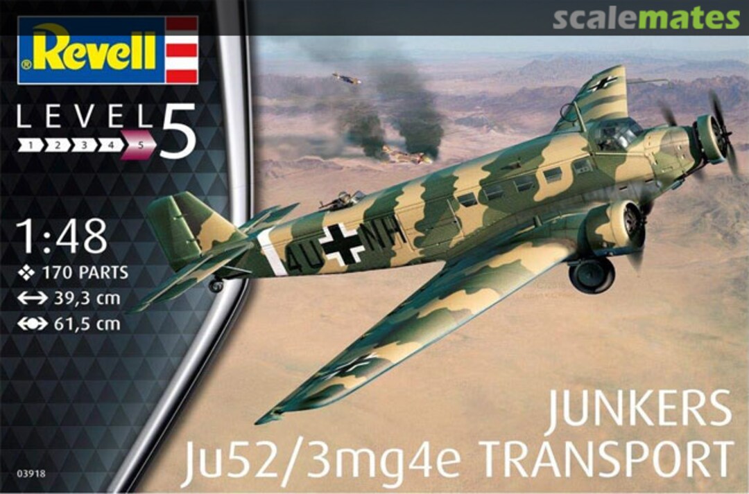 Boxart Junkers Ju 52/3mg4e 03918 Revell Boxart Junkers Ju 52/3mg4e 03918 Revell