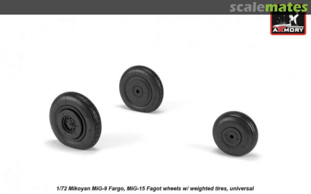 Boxart MiG-9/MiG-15 wheels w/weighted tires AW72053 Armory Boxart MiG-9/MiG-15 wheels w/weighted tires AW72053 Armory