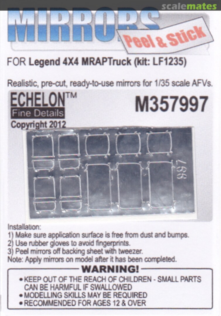 Boxart 4X4 MRAP Truck Mirrors M357997 Echelon Fine Details