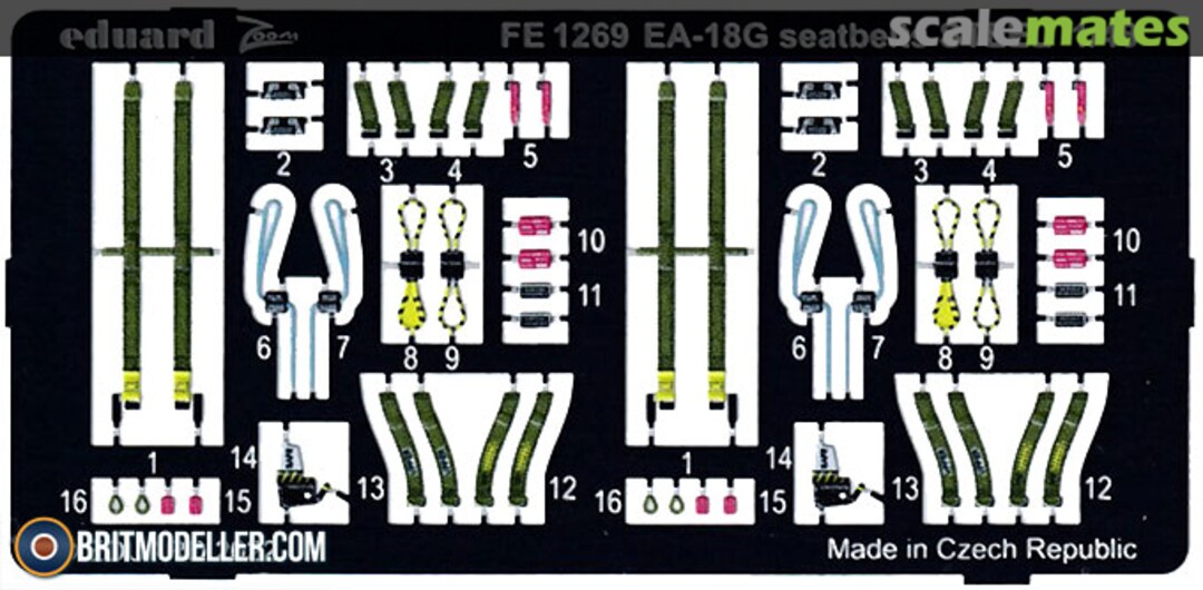 Boxart EA-18G seatbelts STEEL HOBBY BOSS FE1269 Eduard Boxart EA-18G seatbelts STEEL HOBBY BOSS FE1269 Eduard