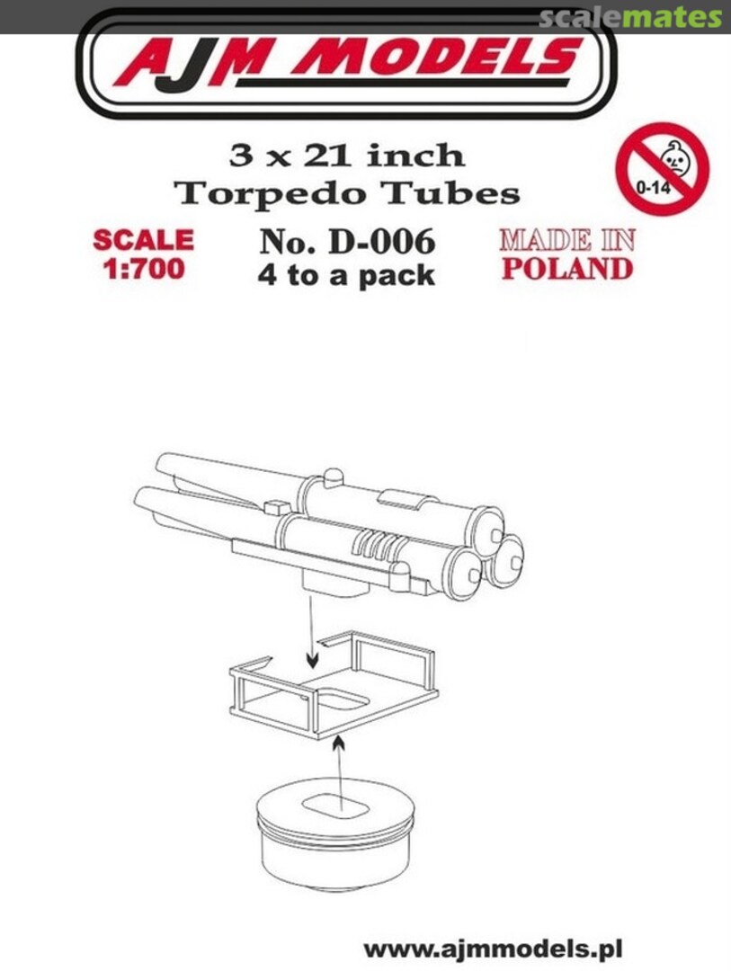 Boxart 3 x 21 inch Torpedo Turbes D-006 AJM Models