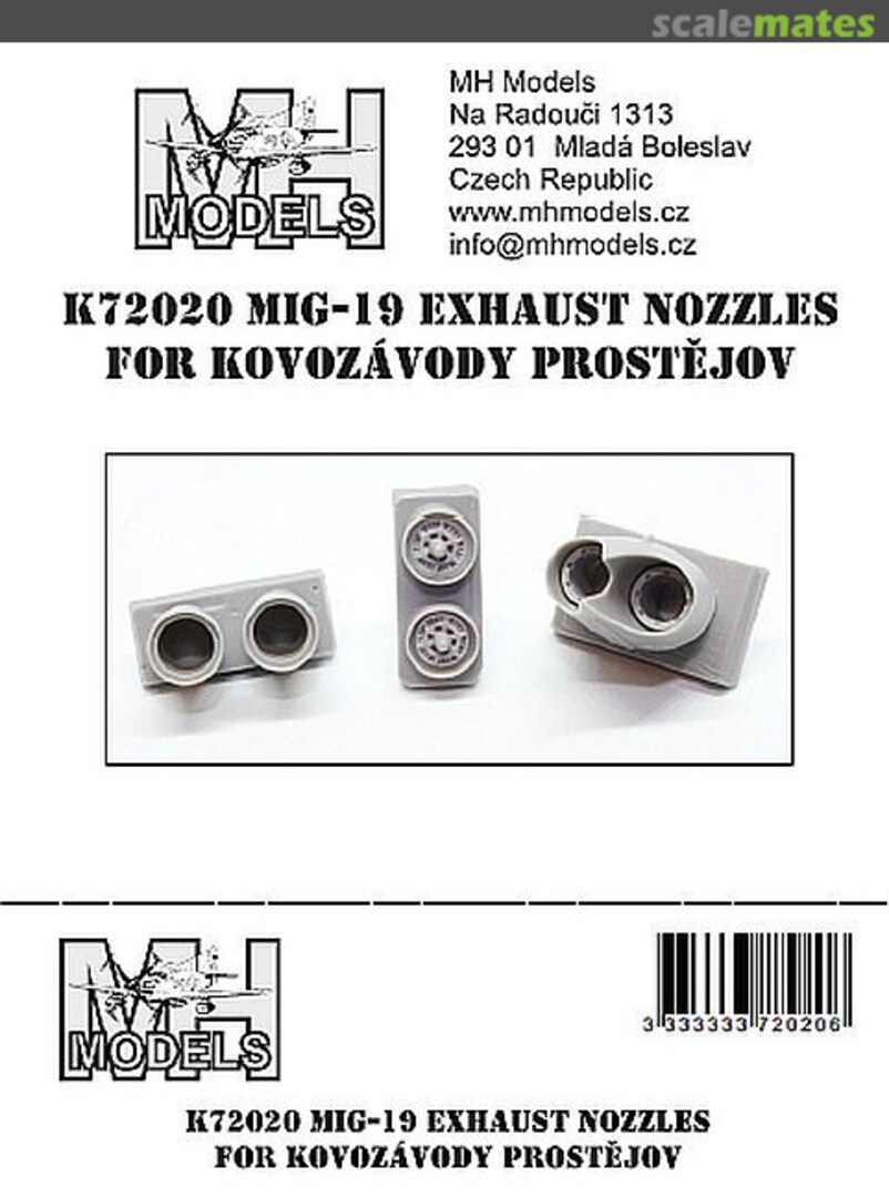 Boxart Mig-19 Exhaust nozzles K72020 MH Models Boxart Mig-19 Exhaust nozzles K72020 MH Models