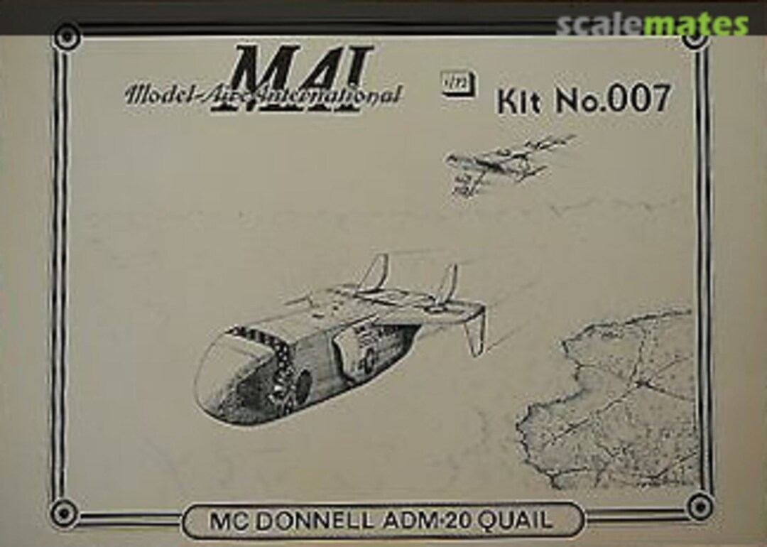 Boxart McDonnell ADM-20 Quail 007 Model Aire International Boxart McDonnell ADM-20 Quail 007 Model Aire International