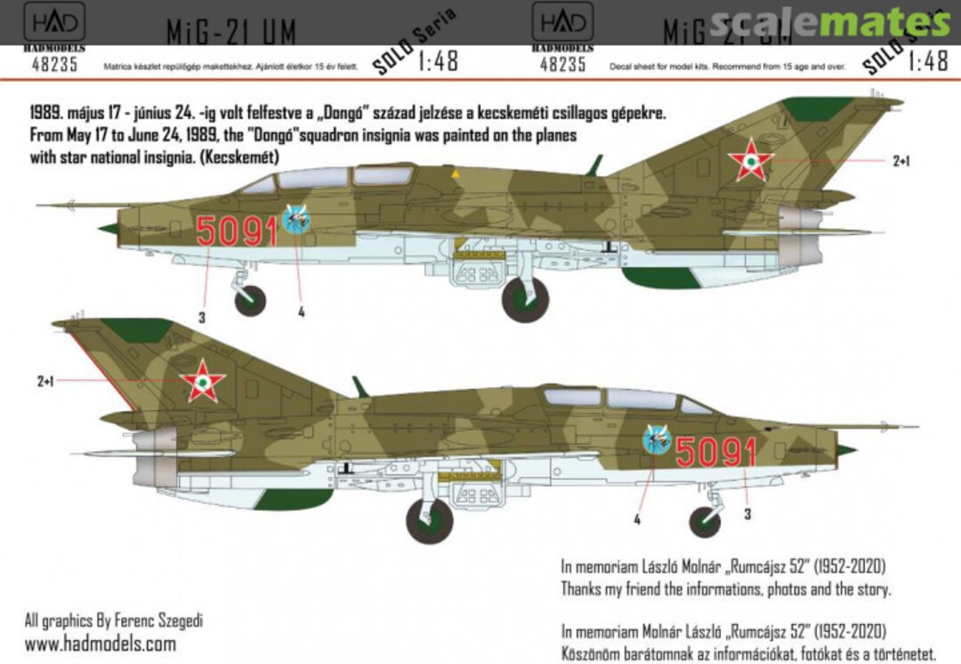 Boxart MiG-21 UM 5091 48235 HADmodels Boxart MiG-21 UM 5091 48235 HADmodels