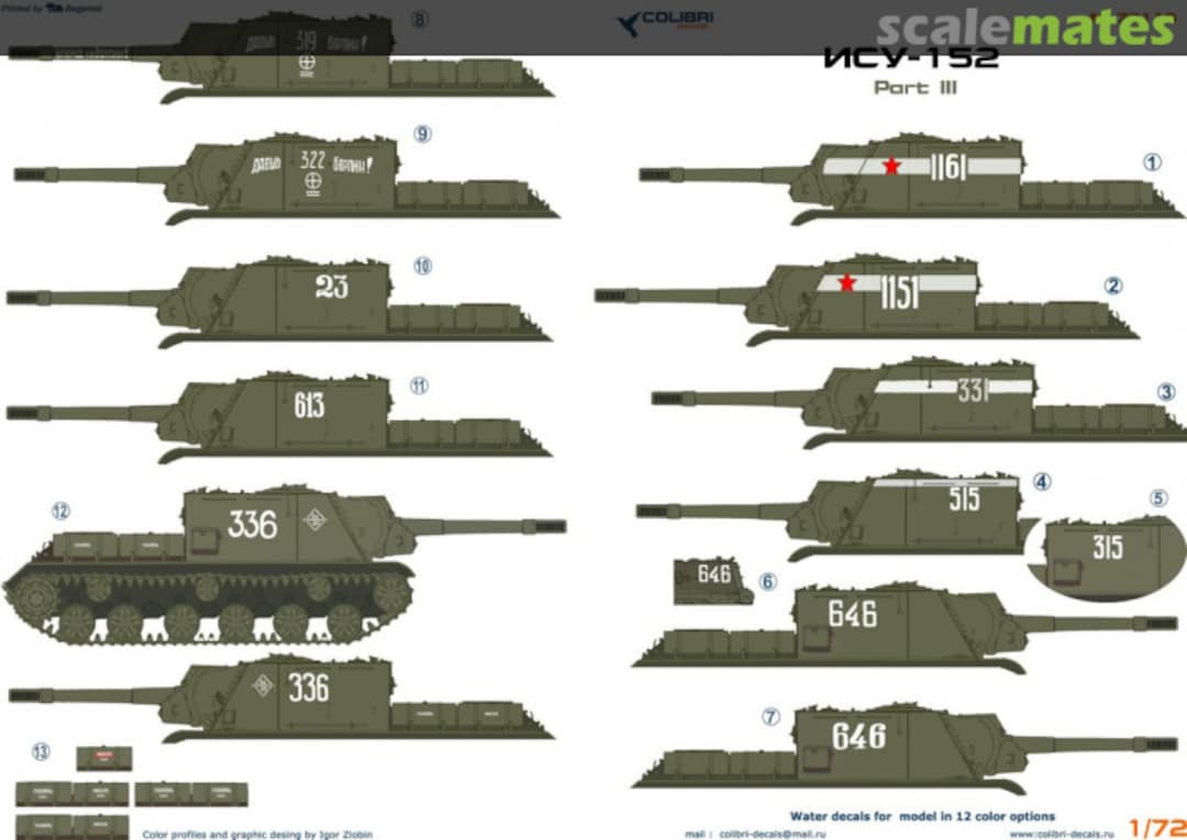 Boxart ISU-152 p.III 72119 Colibri Decals Boxart ISU-152 p.III 72119 Colibri Decals