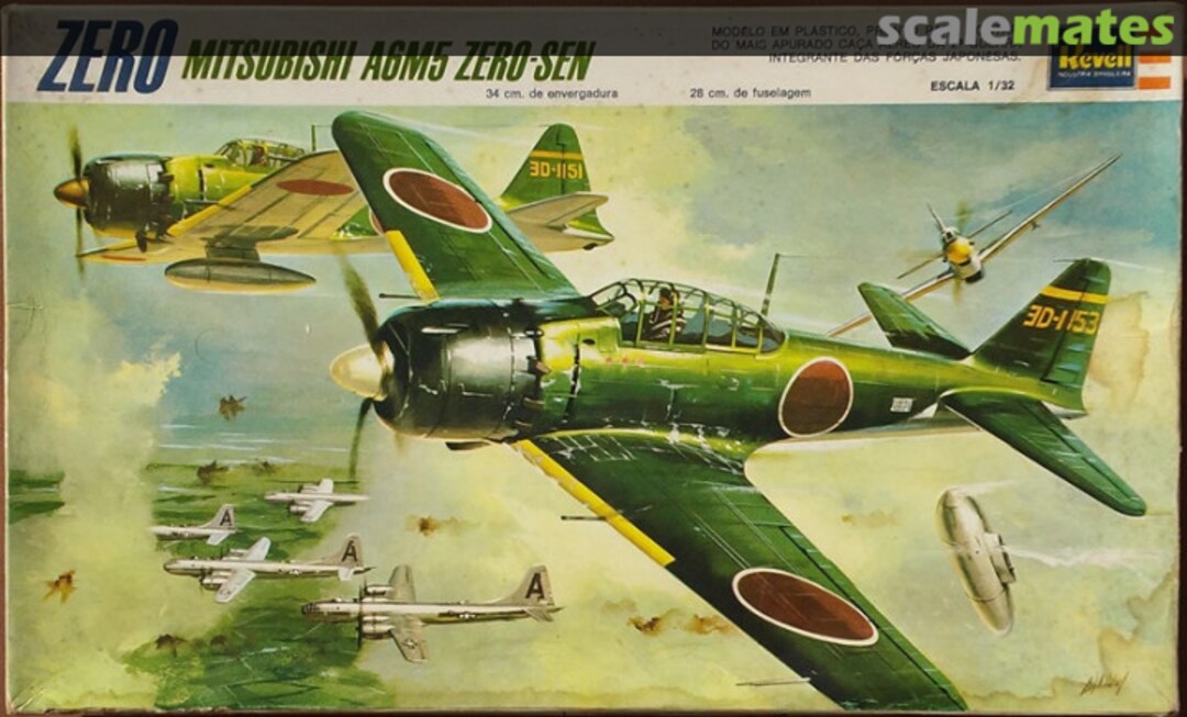 Boxart Mitsubishi A6M5 Zero H-265 Revell/Kikoler Boxart Mitsubishi A6M5 Zero H-265 Revell/Kikoler