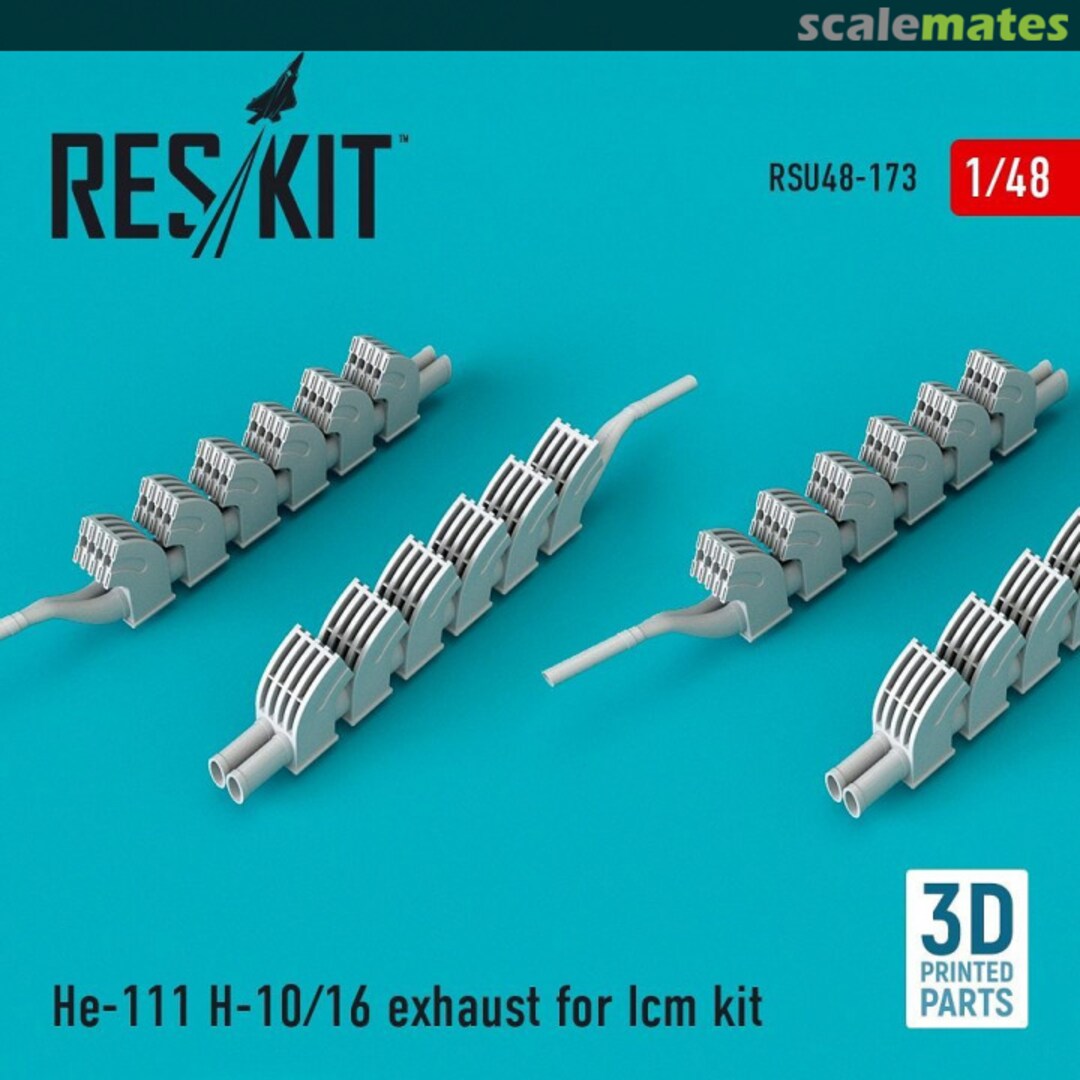 Boxart Heinkel He 111H-10/He 111H-16 - exhaust RSU48-0173 ResKit Boxart Heinkel He 111H-10/He 111H-16 - exhaust RSU48-0173 ResKit