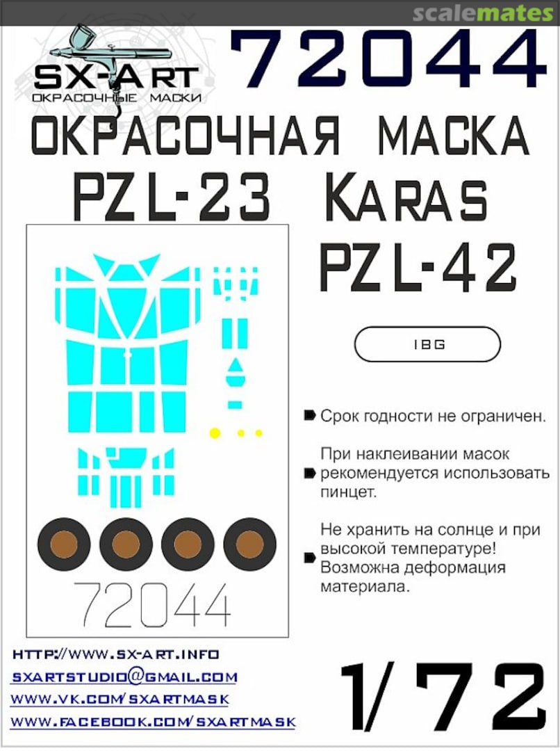 Boxart PZL 23 Karas / PZL 42 Masks 72044 SX-Art