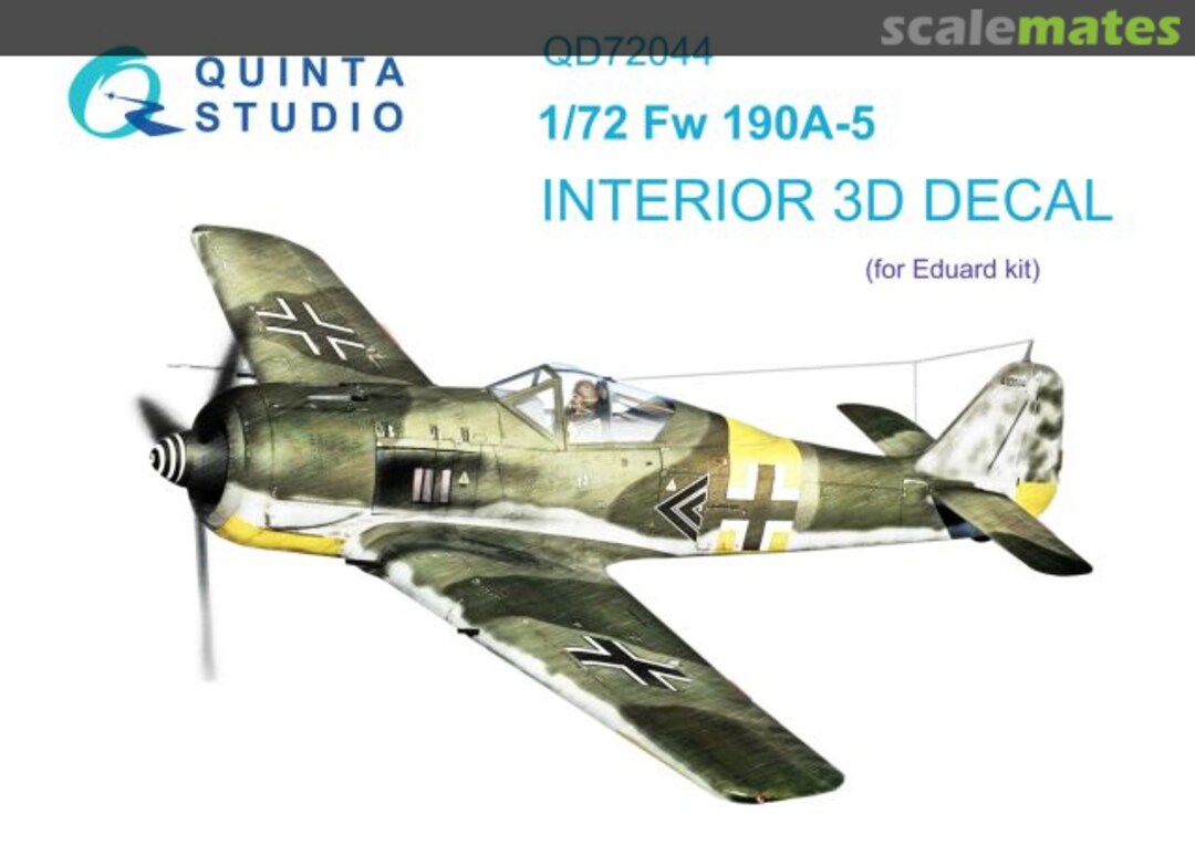 Boxart Fw-190A-5 interior 3D decals QD72044 Quinta Studio