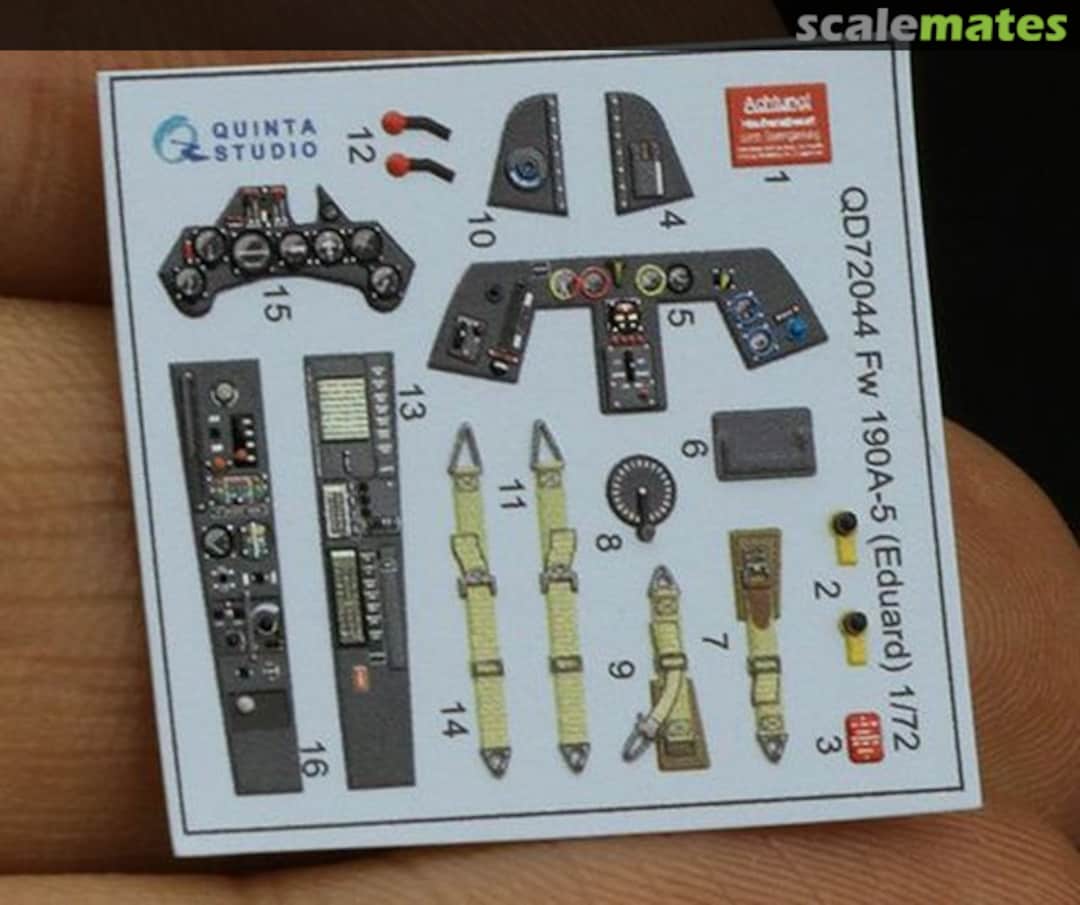 Contents Fw-190A-5 interior 3D decals QD72044 Quinta Studio Contents Fw-190A-5 interior 3D decals QD72044 Quinta Studio