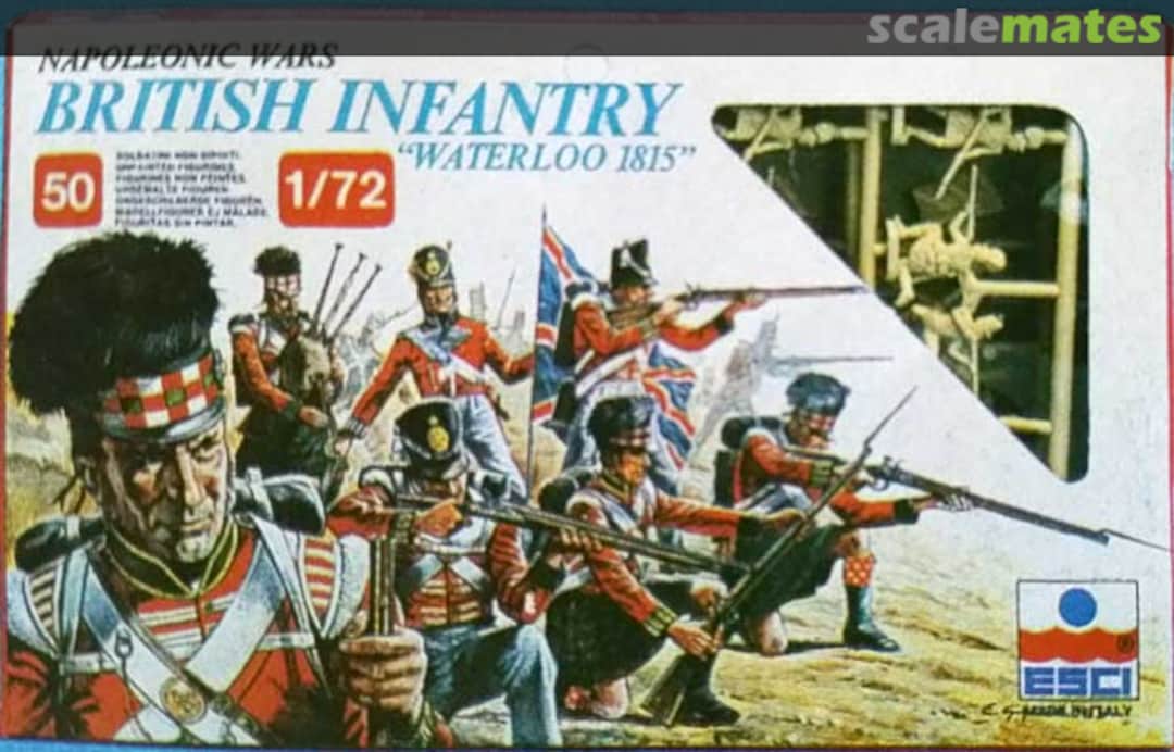 Esci 215 1//72 Napoleonische Britische Infantrie Original eingeschweist Rarität