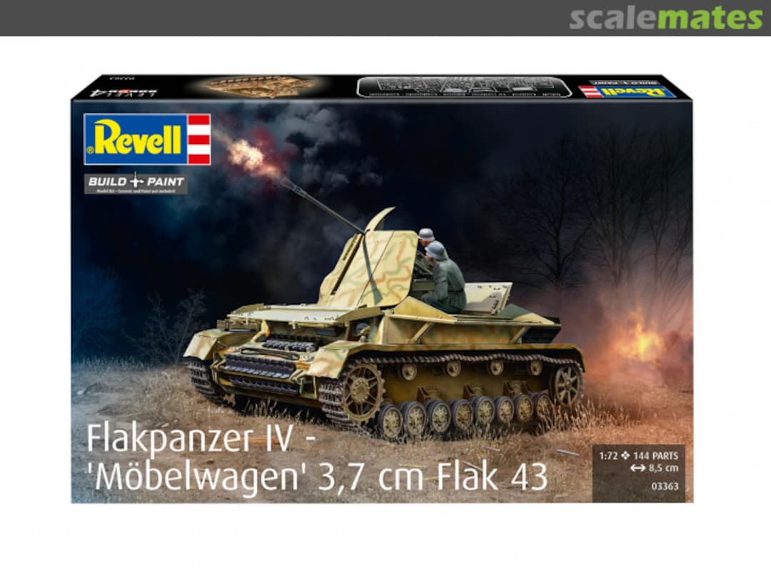 Boxart Flakpanzer IV Möbelwagen 3,7 cm Flak 43 03363 Revell