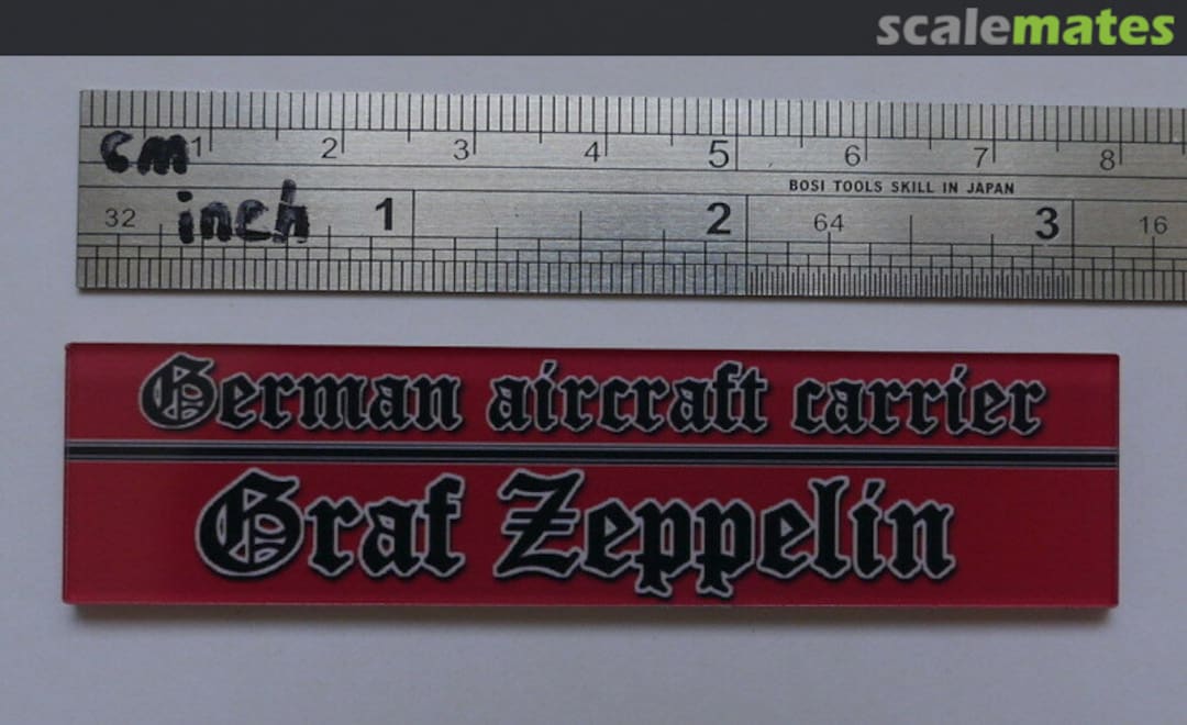 Boxart German Aircraft Carrier Graf Zeppelin Name Plate  Shipyard Works