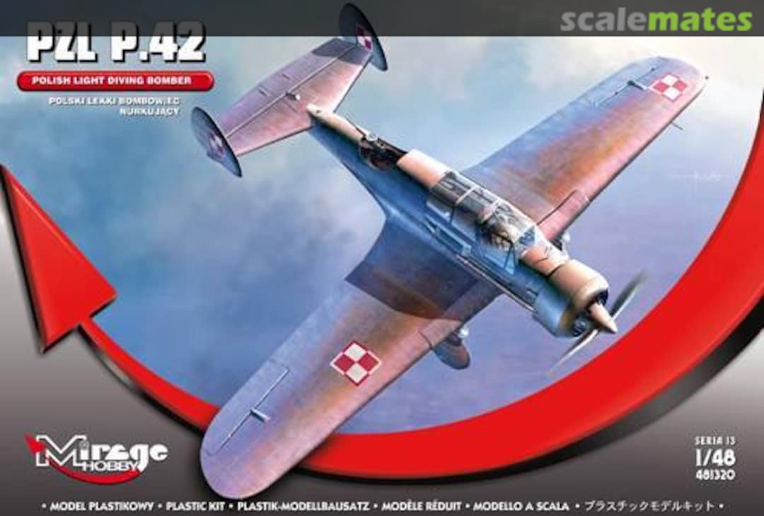 Boxart PZL P.42 481320 Mirage Hobby Boxart PZL P.42 481320 Mirage Hobby