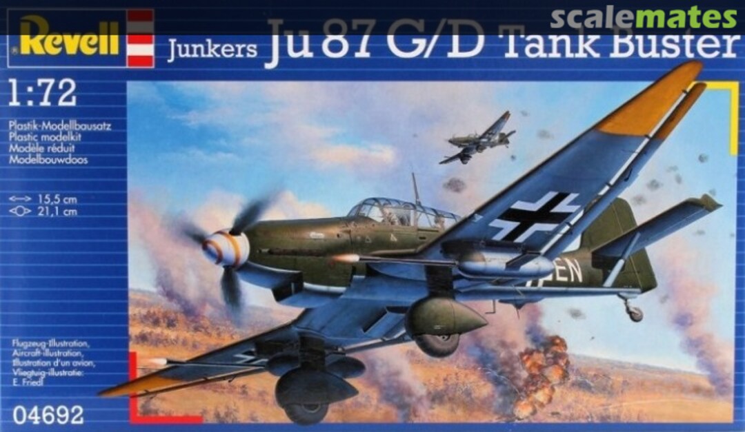 Boxart Junkers Ju 87 G/D Tank Buster 04692 Revell