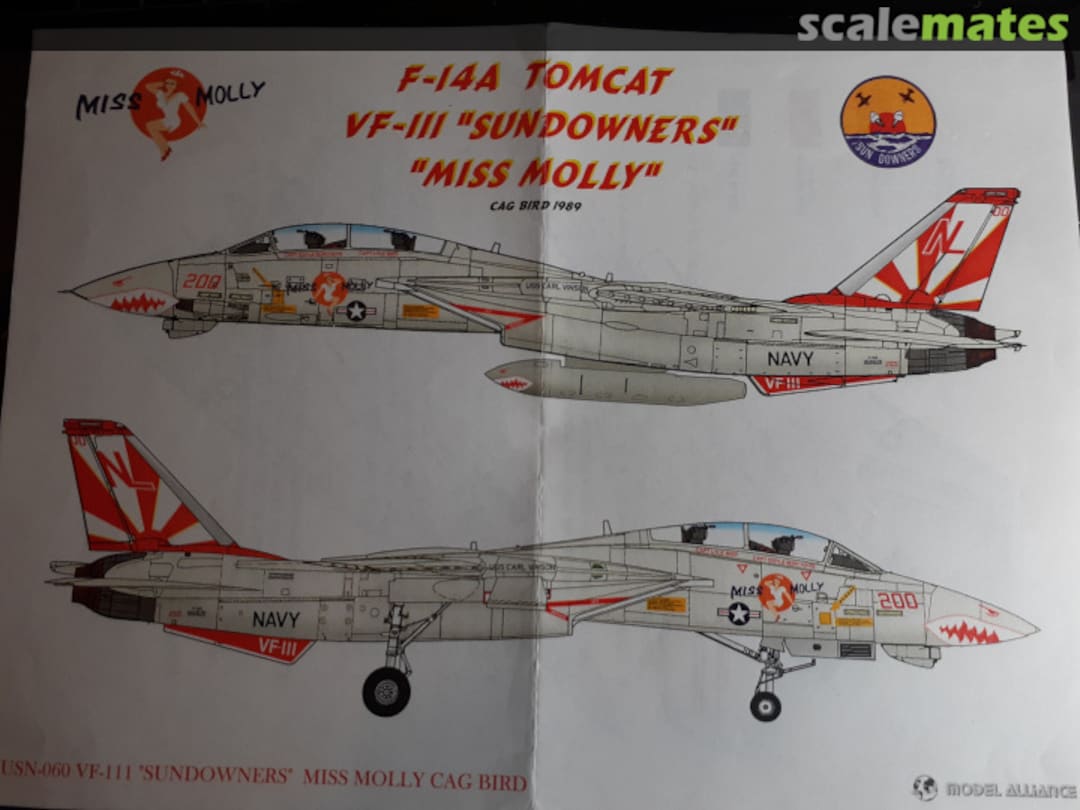 Boxart VF-111 "Sundowners" Miss Molly USN-060 Model Alliance Boxart VF-111 "Sundowners" Miss Molly USN-060 Model Alliance
