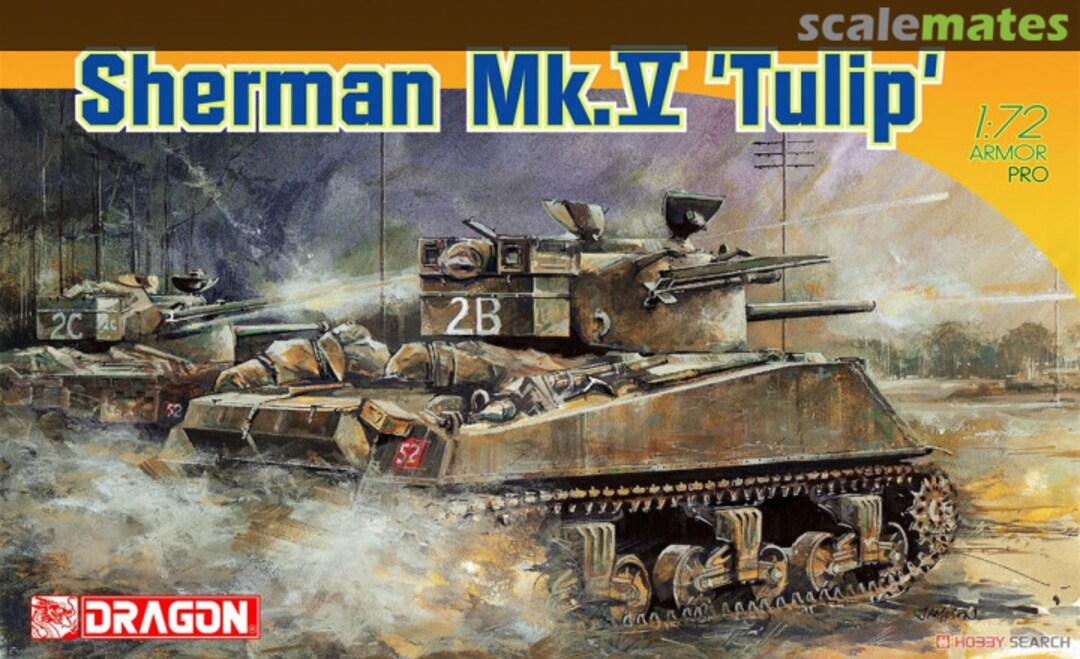 Boxart Sherman Mk.V 'Tulip' 7312 Dragon Boxart Sherman Mk.V 'Tulip' 7312 Dragon