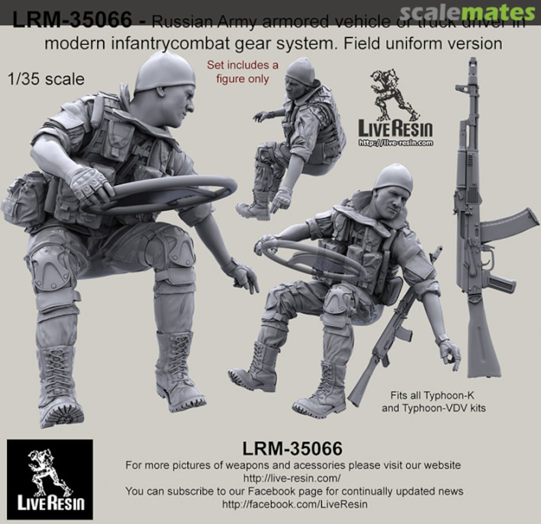Boxart Russian Army armored vehicle or truck driver in modern infantry combat gear system set 19 LRM-35066 Live Resin Boxart Russian Army armored vehicle or truck driver in modern infantry combat gear system set 19 LRM-35066 Live Resin
