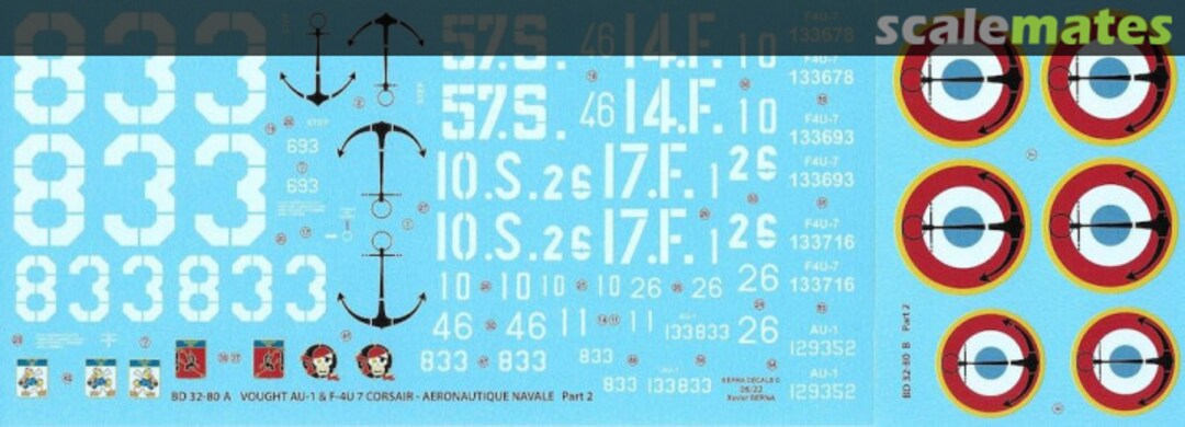Boxart Vought AU-1 & F4U-7 Corsair Aéronavale BD 32-80 Berna Decals Boxart Vought AU-1 & F4U-7 Corsair Aéronavale BD 32-80 Berna Decals