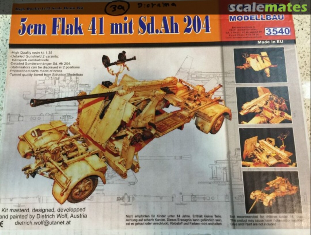 Boxart 5cm FlaK41 auf Sd.Ah.204 3540 Schatton Modellbau