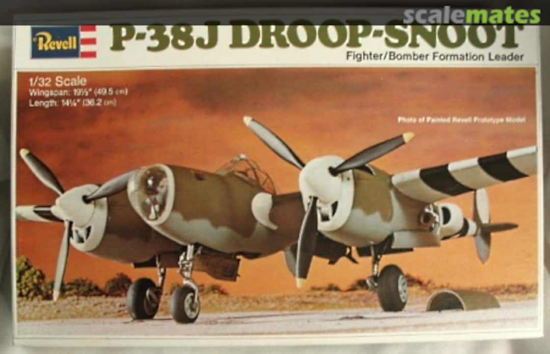 Boxart P-38J Droop-Snoot H-262-380 Revell Boxart P-38J Droop-Snoot H-262-380 Revell