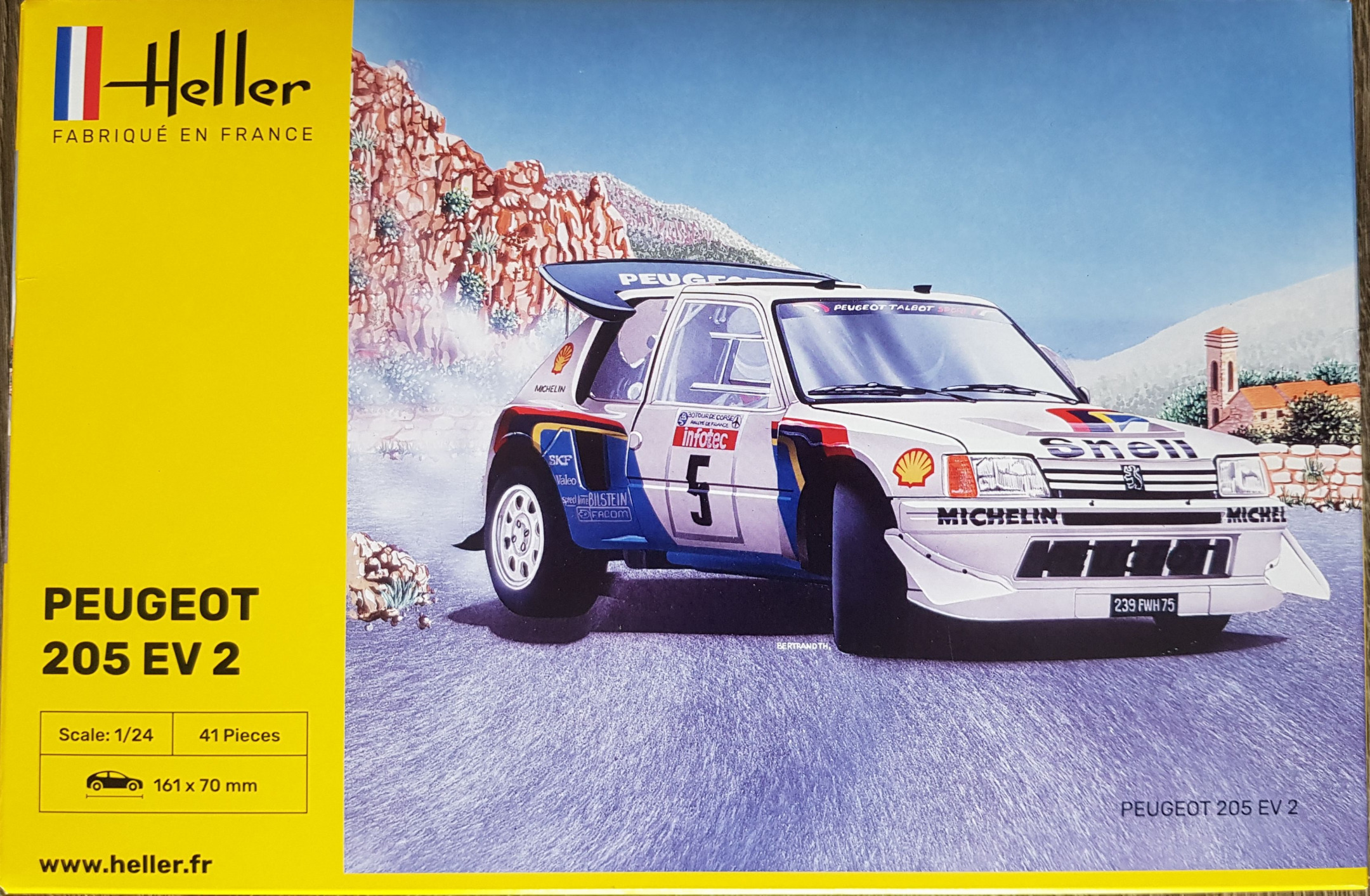 1000567160 Heller STARTER KIT Peugeot 205 EV 2 in 1:24