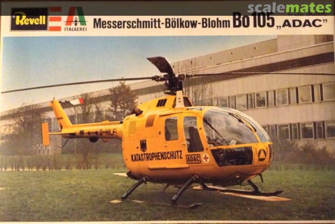 Boxart Messerschmitt-Bölkow-Blohm Bo-105 "ADAC" H-2026 Revell/Italaerei Boxart Messerschmitt-Bölkow-Blohm Bo-105 "ADAC" H-2026 Revell/Italaerei