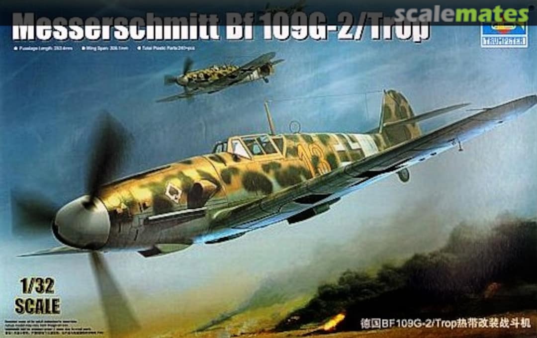 WWII german deutsche Messerschmitt Bf 109 G-2//Trop in 1:32 Trumpeter 02295 Neu