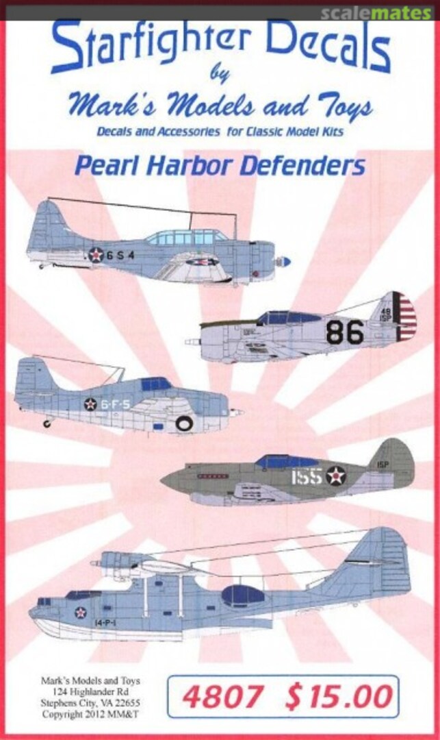 Boxart Pearl Harbor Defenders 4807 Starfighter Decals Boxart Pearl Harbor Defenders 4807 Starfighter Decals