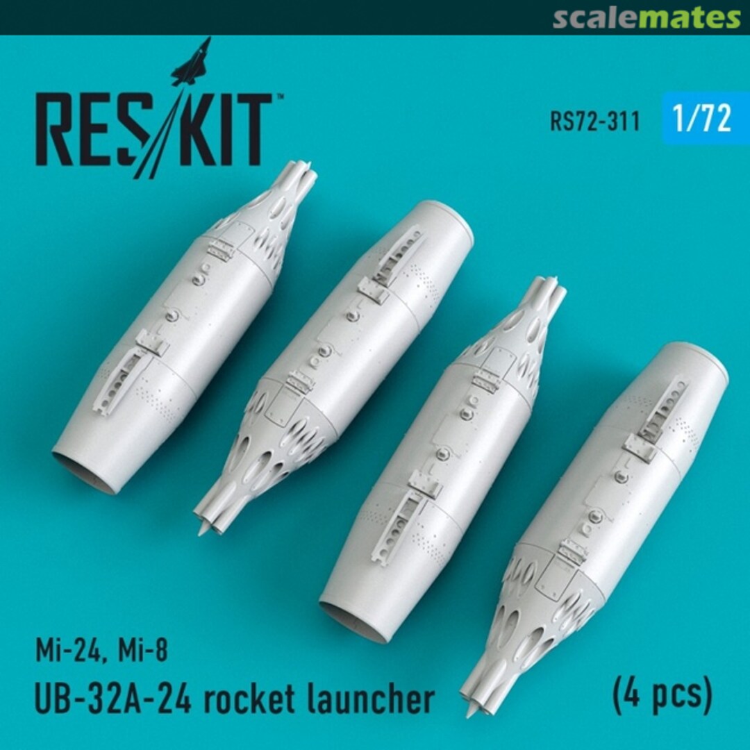 Boxart UB-32A-24 rocket launcher (4 pcs) RS72-0311 ResKit Boxart UB-32A-24 rocket launcher (4 pcs) RS72-0311 ResKit