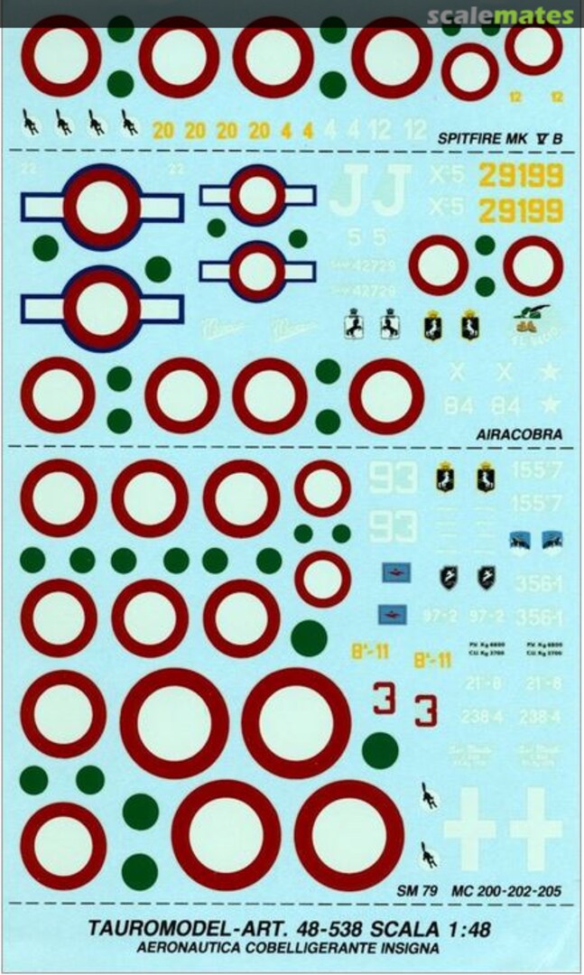 Boxart Aeronautica Cobelligerante Insignia | Italian Co-Belligerent Air Force 48-538 Tauro Model Boxart Aeronautica Cobelligerante Insignia | Italian Co-Belligerent Air Force 48-538 Tauro Model