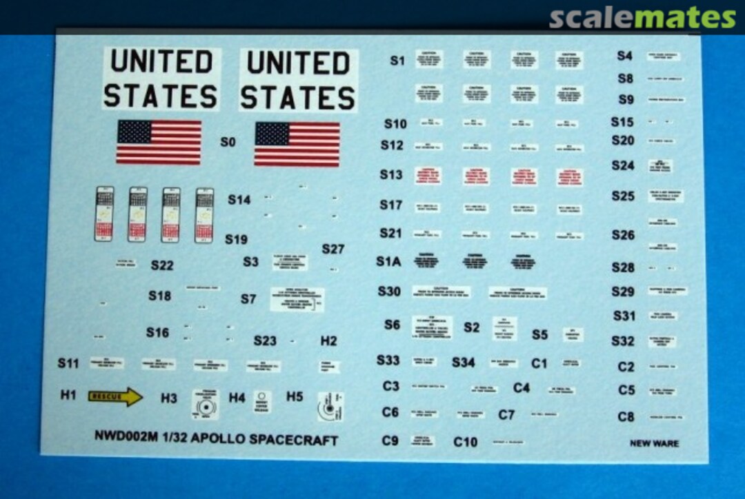 Boxart Apollo CSM decals NWD002M New Ware Boxart Apollo CSM decals NWD002M New Ware