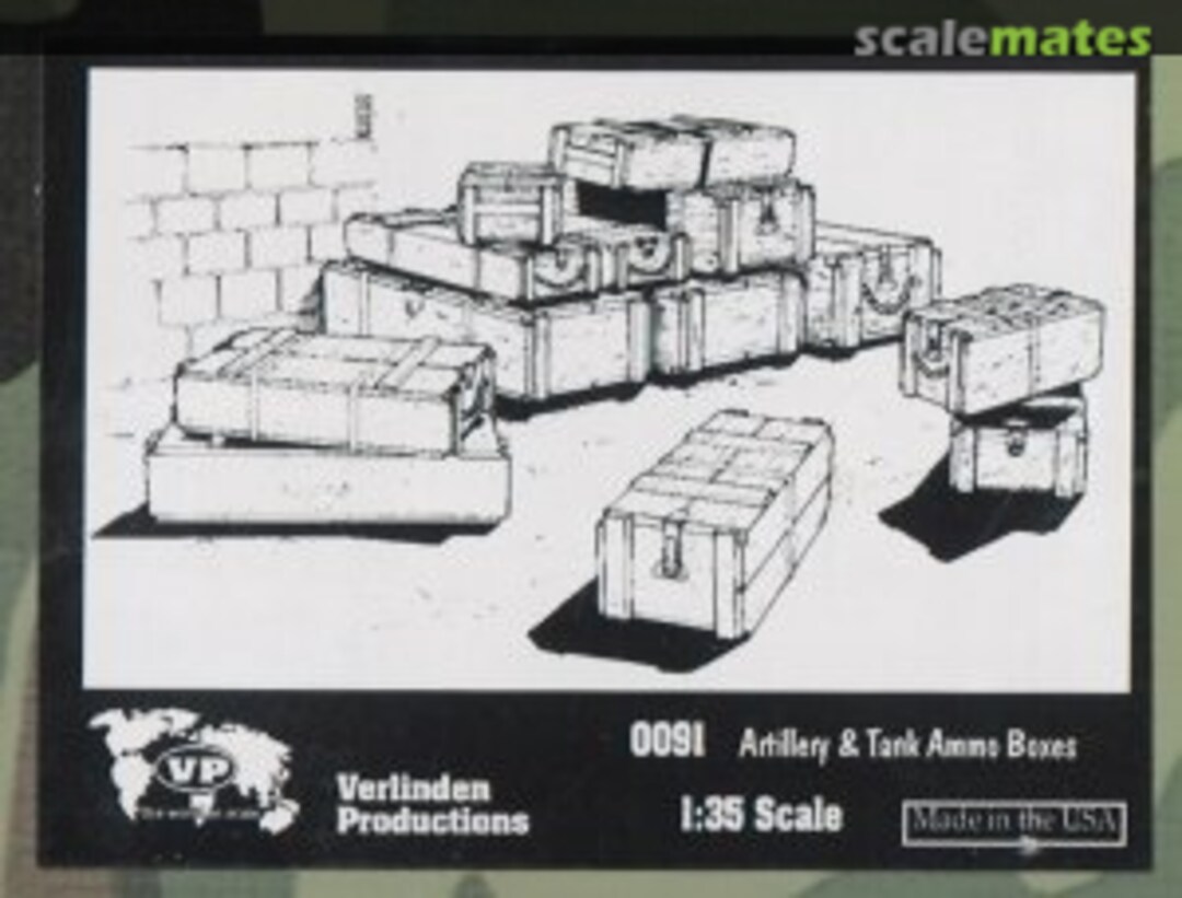 Boxart Artillery & Tank Ammo Boxes 0091 Verlinden Productions