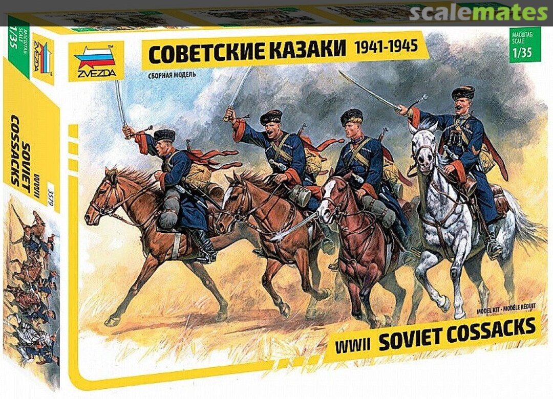 Soviet Cossacks 1:35 Figure Plastic Model Kit ZVEZDA