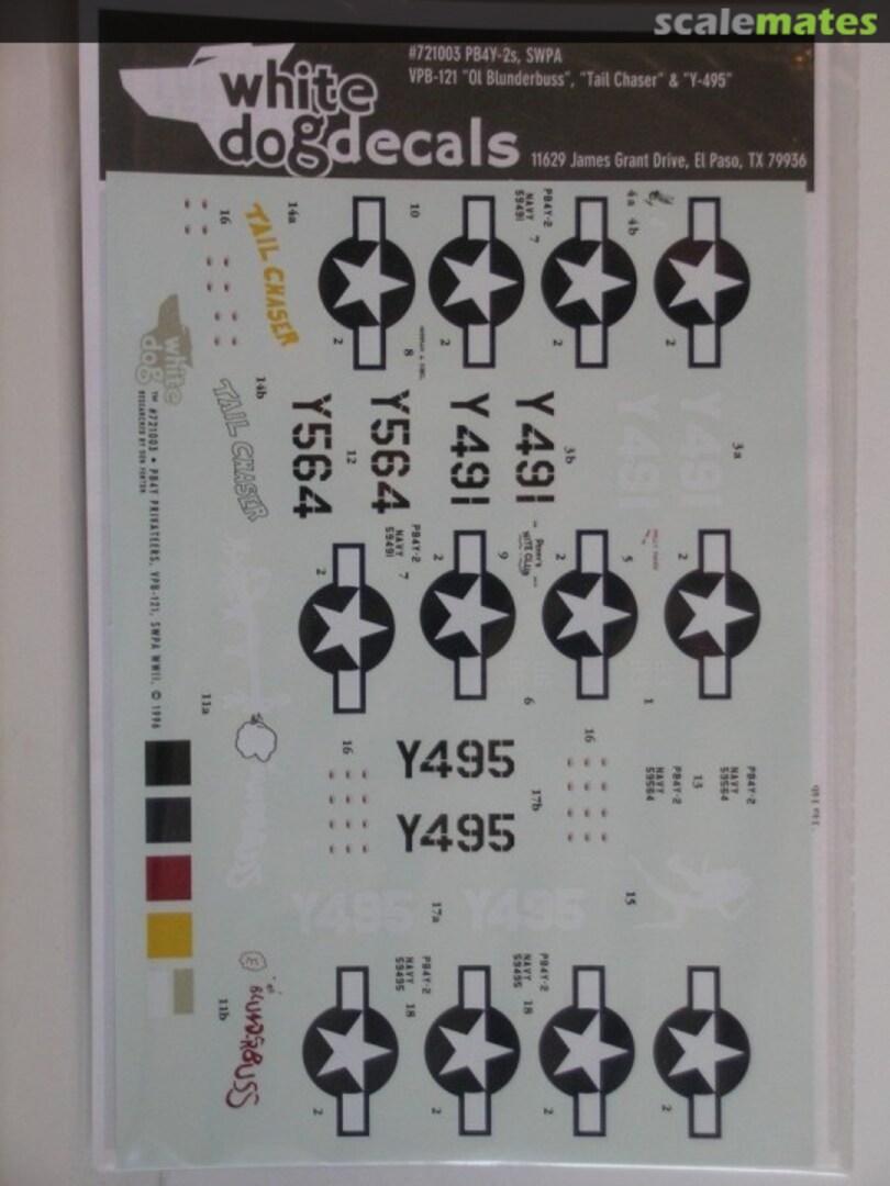 Boxart PB4Y-2s, SWPA 721003 White Dog Decals Boxart PB4Y-2s, SWPA 721003 White Dog Decals
