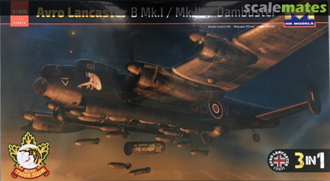 Boxart Avro Lancaster B MkI/ B MkIII/ Dambuster 01E012 HK Models Boxart Avro Lancaster B MkI/ B MkIII/ Dambuster 01E012 HK Models