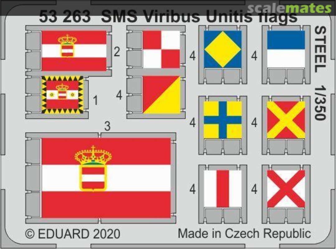 Boxart SMS Viribus Unitis flags STEEL TRUMPETER 53263 Eduard Boxart SMS Viribus Unitis flags STEEL TRUMPETER 53263 Eduard