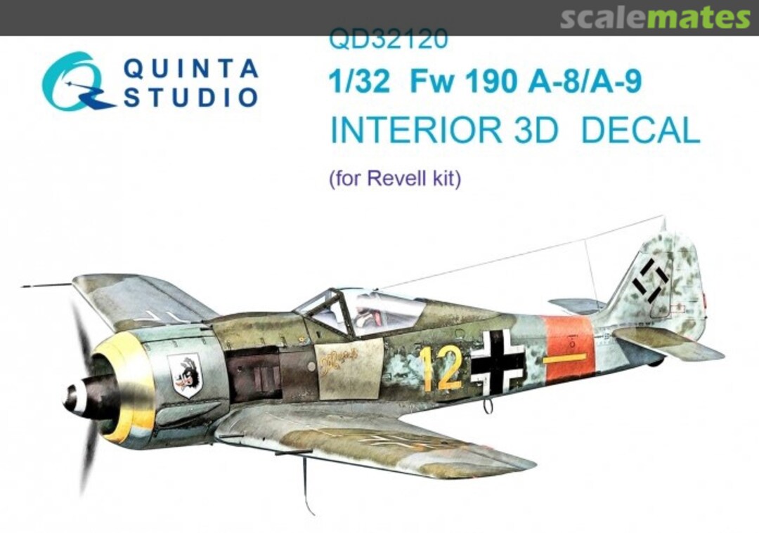 Boxart Fw 190 A-8/A-9 interior 3D decals QD32120 Quinta Studio Boxart Fw 190 A-8/A-9 interior 3D decals QD32120 Quinta Studio