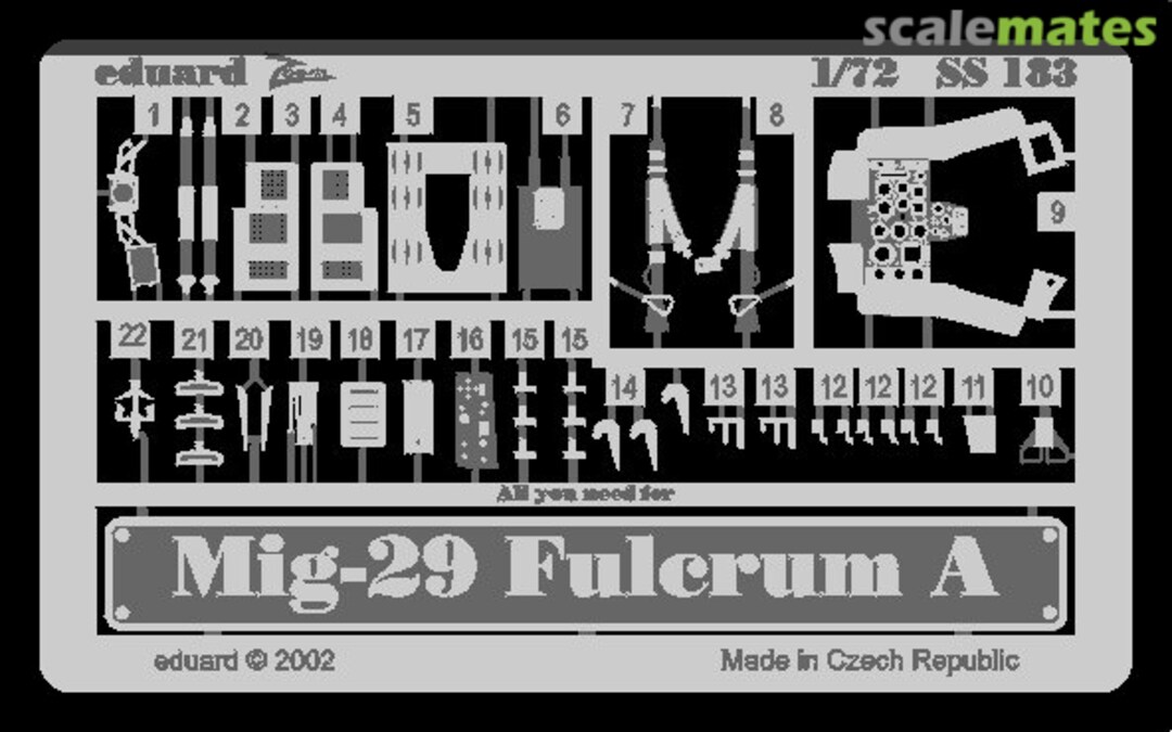 Boxart MiG-29A Fulcrum SS183 Eduard Boxart MiG-29A Fulcrum SS183 Eduard